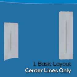 basic layout with center lines only